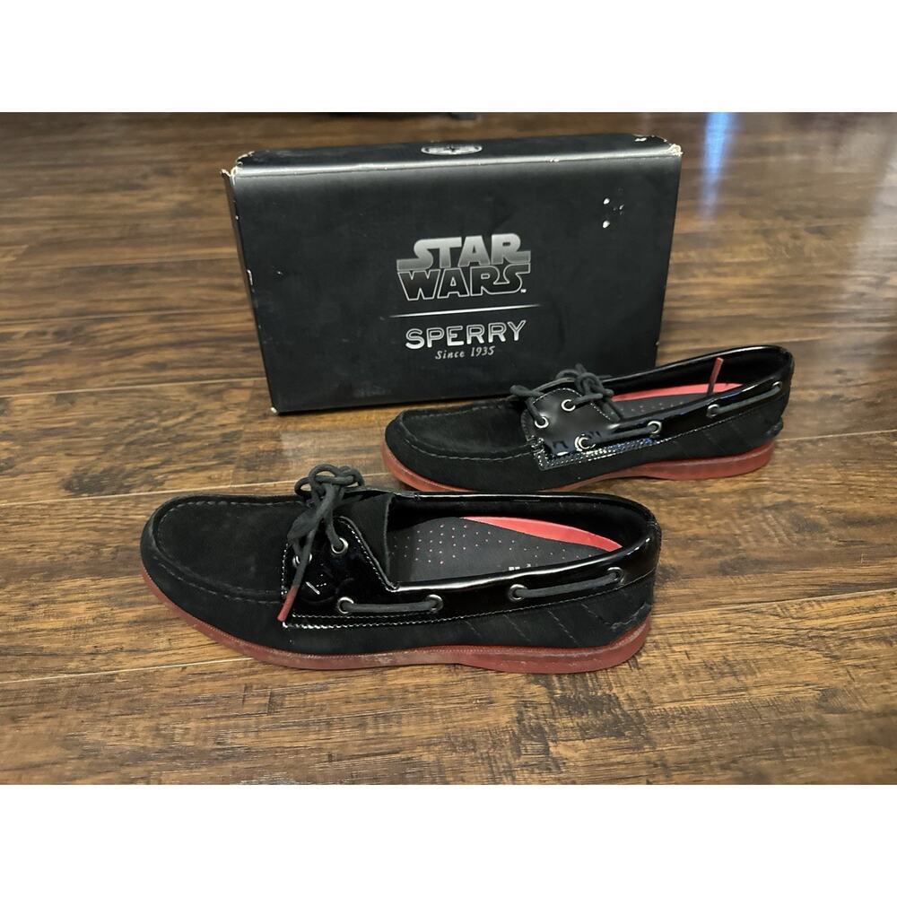 Sperry Star Wars Darth Vader Women’s Boat Shoes Size 8.5 Black/Red